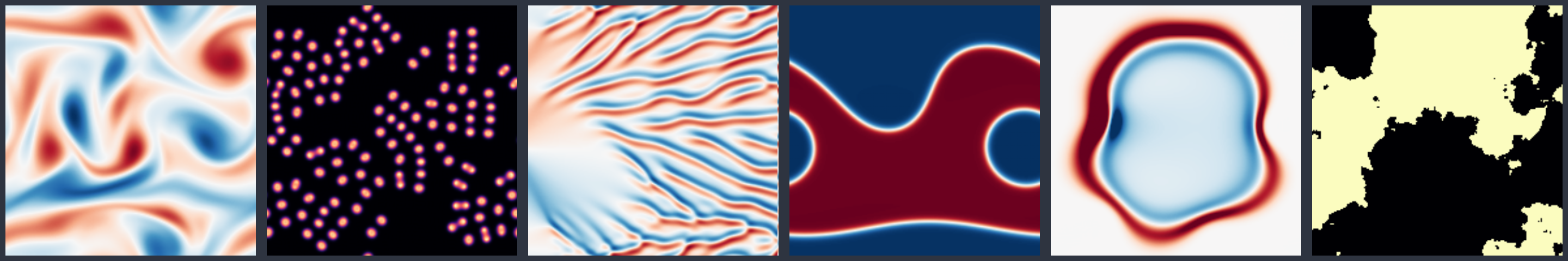 Six PDE textures